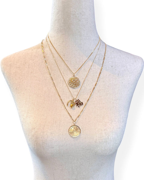 14k Gold Chinese Fortune Charm