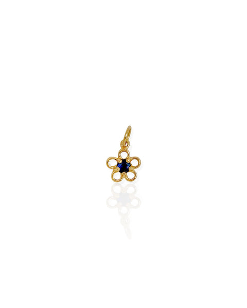14k Gold Groovy Flower Charm