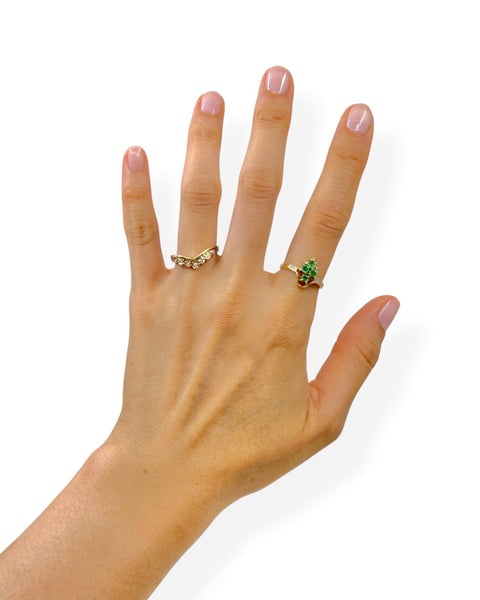 14k Gold Diamond Tiara Ring (6.75)