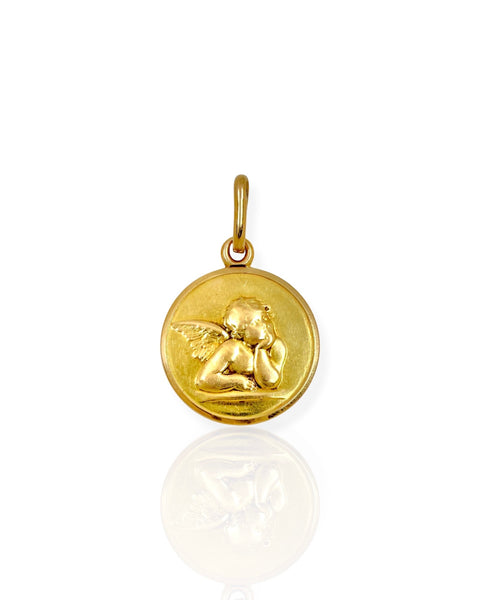 18k Gold Cherub Charm