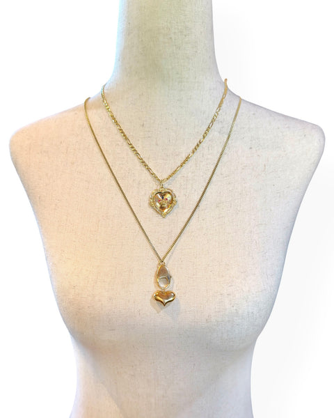 14k Gold Basket of Flowers Heart Charm