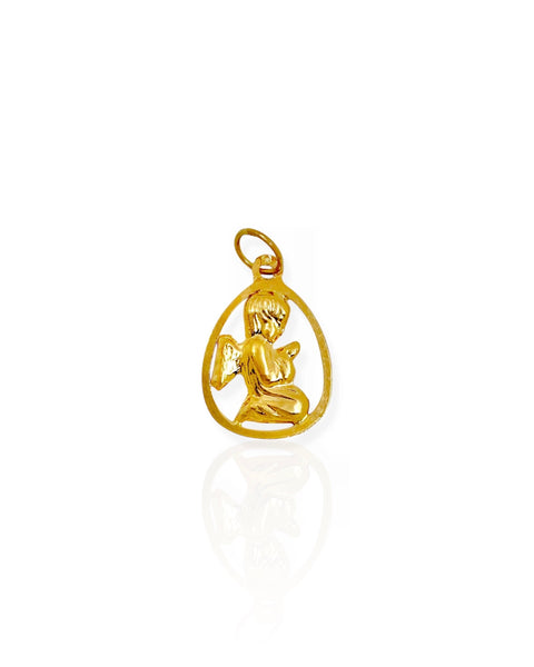 19k Gold Praying Angel Charm