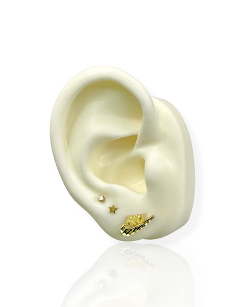 10k Gold Nike Stud Earring