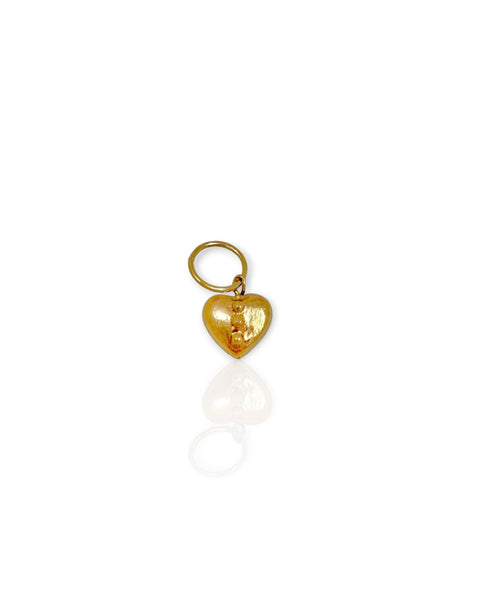 14k Gold Baby Studded Heart Charm
