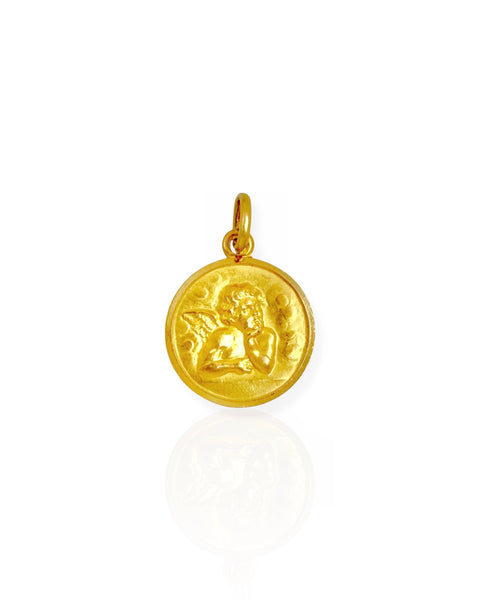 18k Gold Cherub Charm