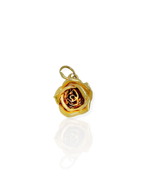 14k Gold Rose Charm