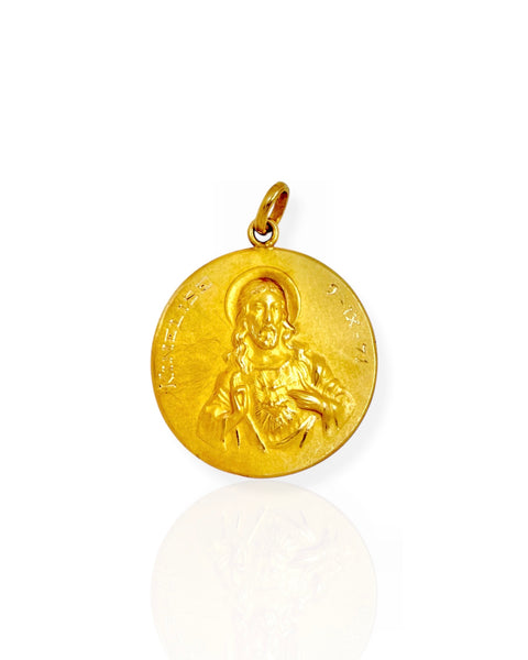 18k Gold Scapular Medal Charm