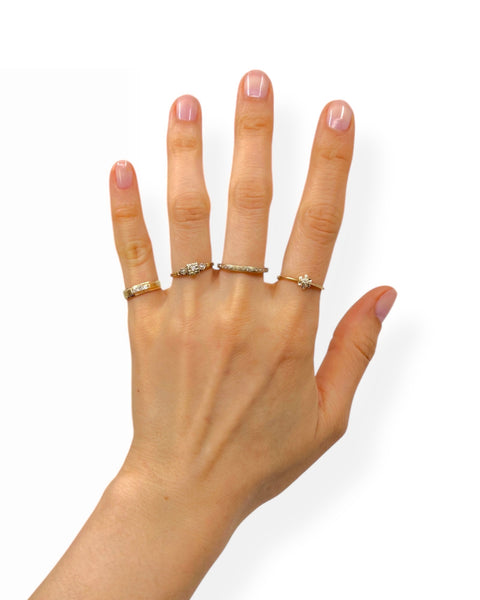 10k Gold Diamond Ring (6.5)
