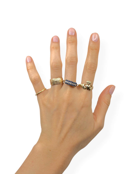 14k Gold Wide Barrel Ring (6)
