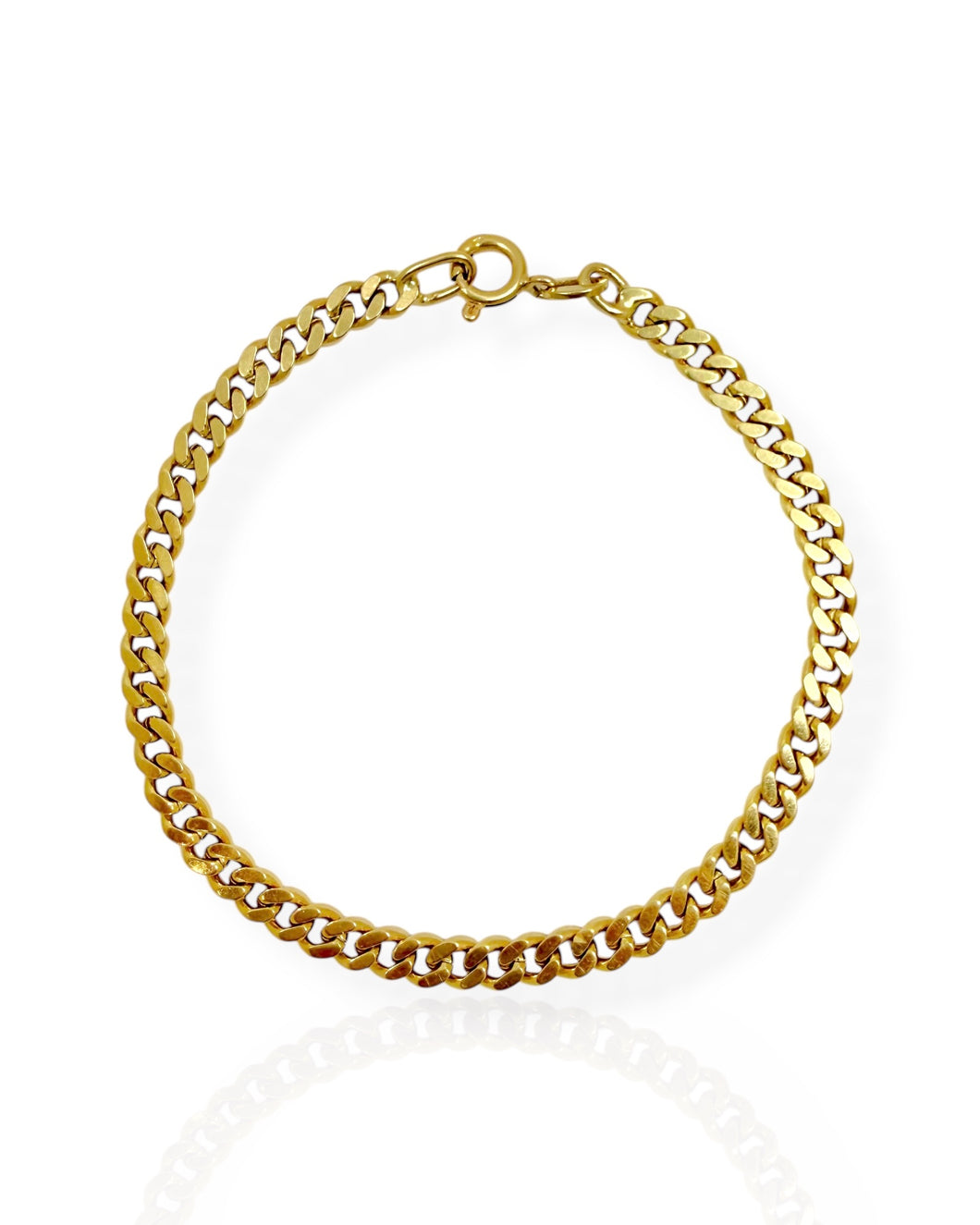 18k Gold Curb Chain Bracelet (7.5