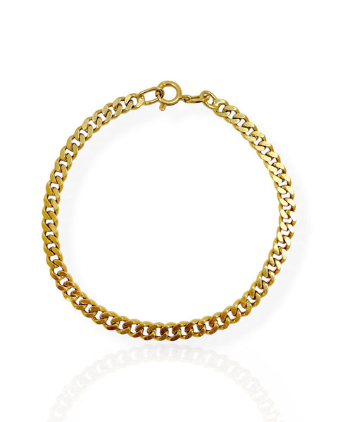 18k Gold Curb Chain Bracelet (7.5