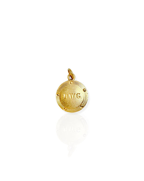 14k Gold Letter DWG Charm