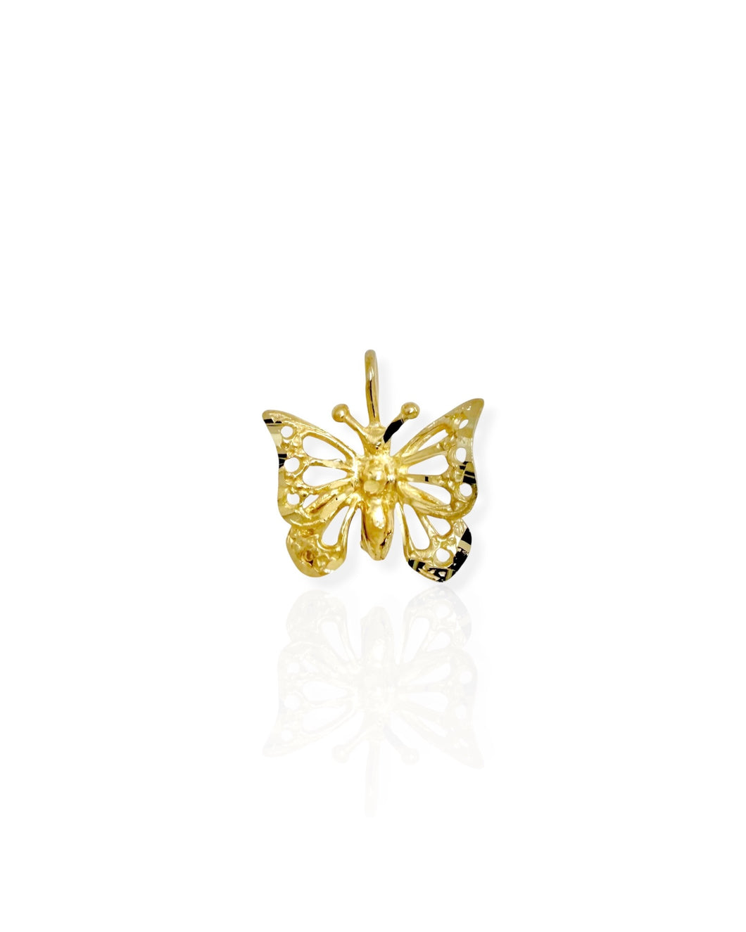 14k Gold Butterfly Charm
