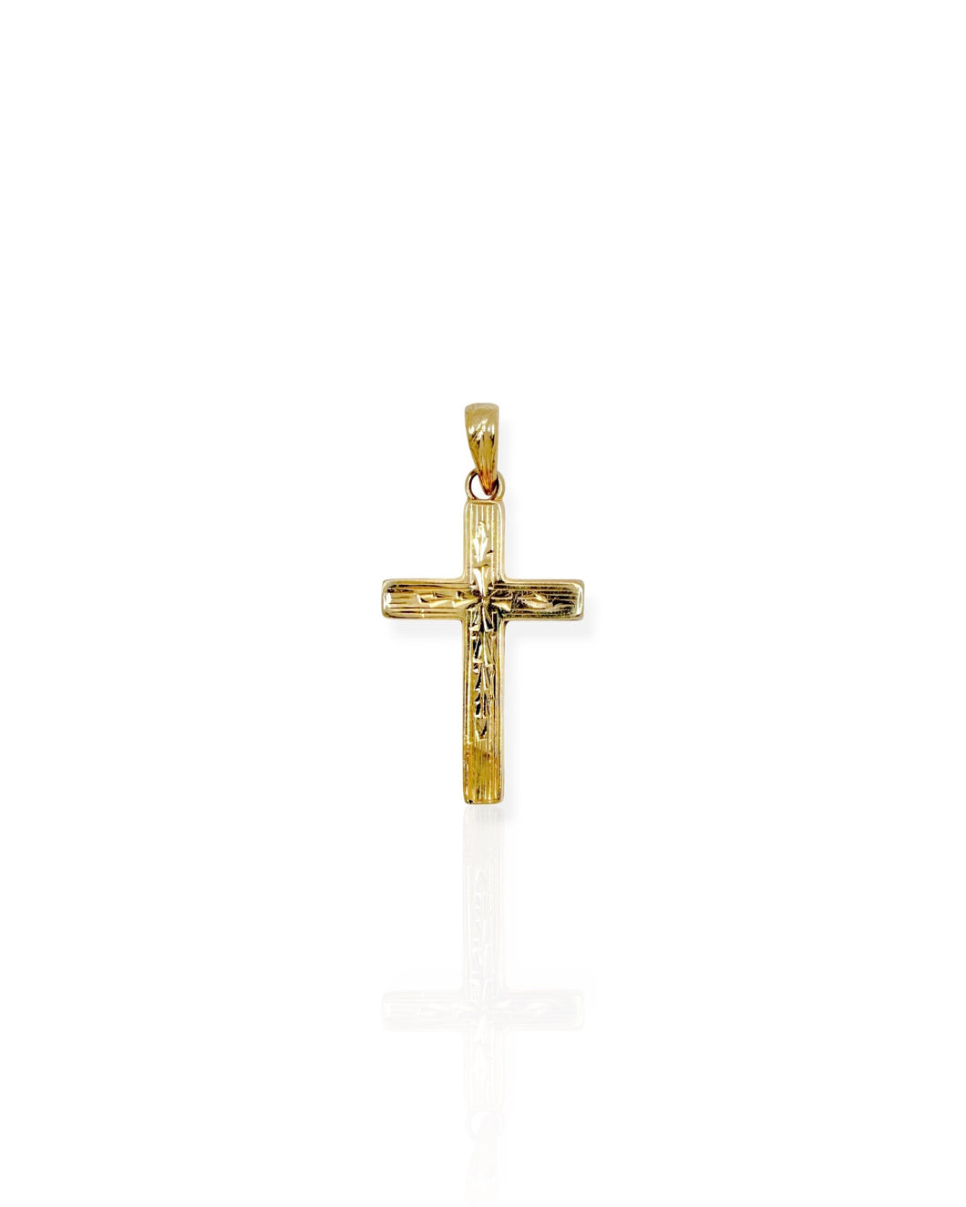 14k Gold Cross Charm