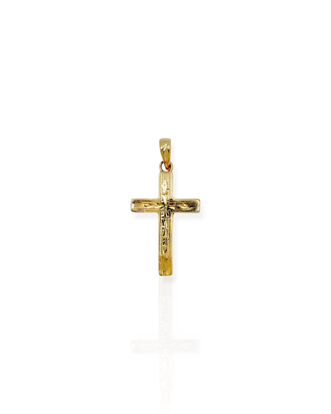 14k Gold Cross Charm
