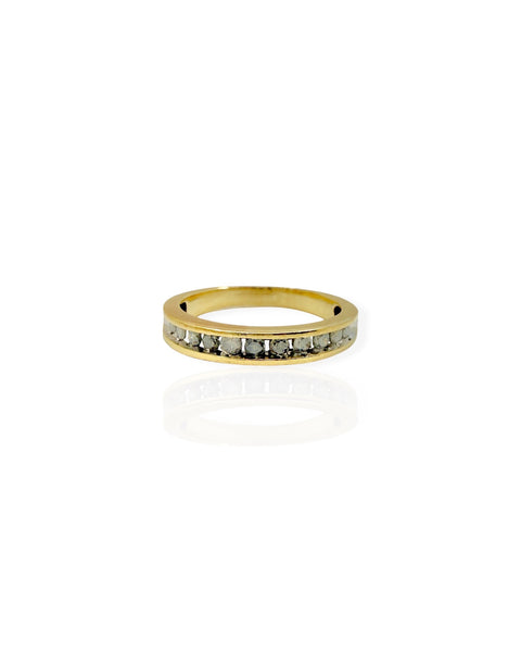 10k Gold Diamond Channel Set Ring (5.25)