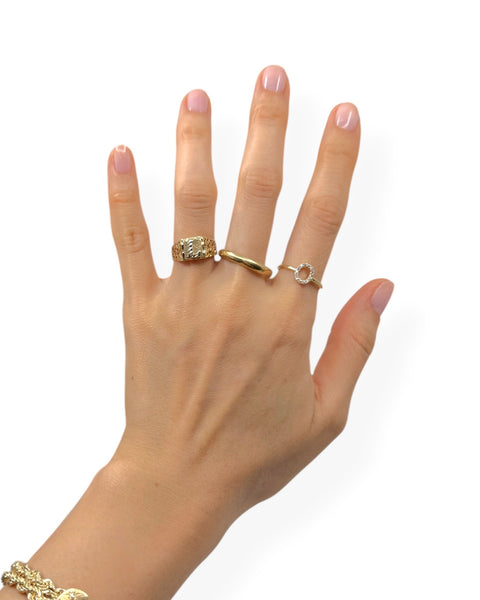 14k Gold Letter L Ring (5.5)