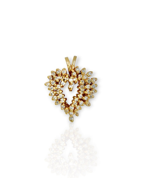 14k Gold Heart Charm