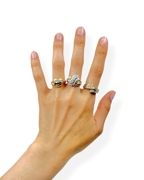 14k Gold Diamond Cluster Ring (5.75)