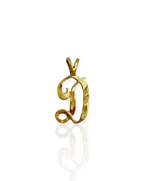 14k Gold Letter D Charm