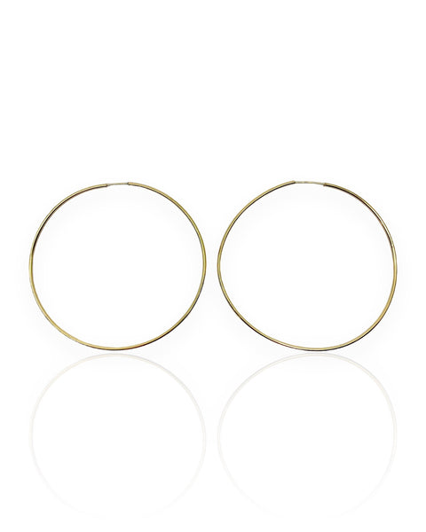 18k Gold Jumbo Hoop Earrings