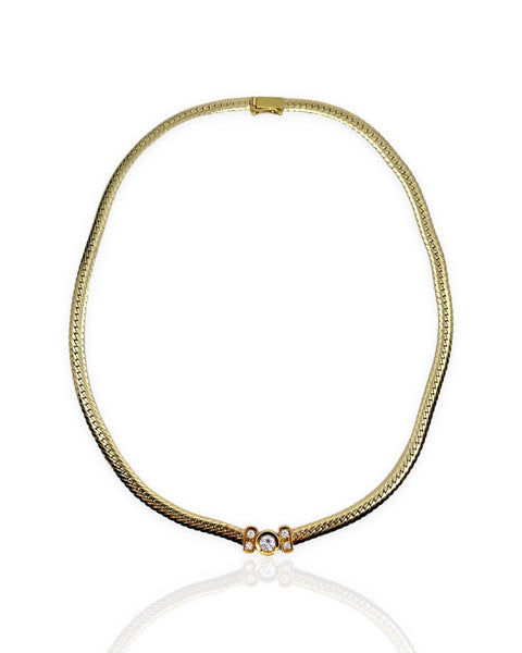 18k Gold Diamond Collar Necklace (15.5