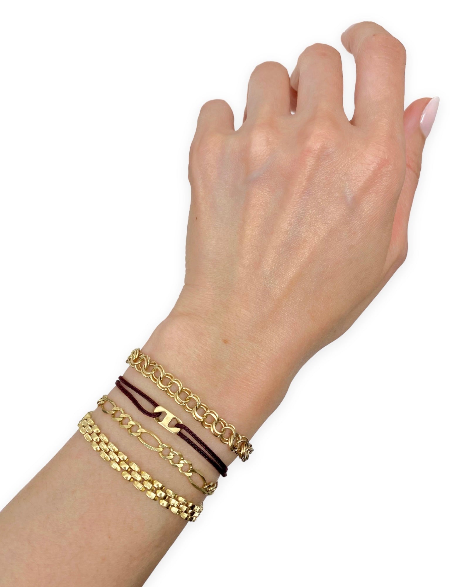 Khloe Jewels Seville Figaro Bracelet / Anklet 5mm Gold