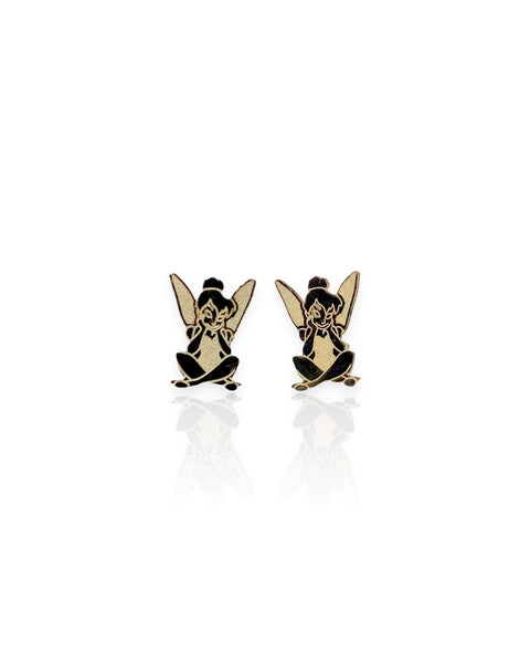 14k Gold Tinkerbell Stud Earrings