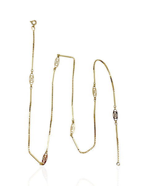 18k Gold Mixed Chain Necklace (24