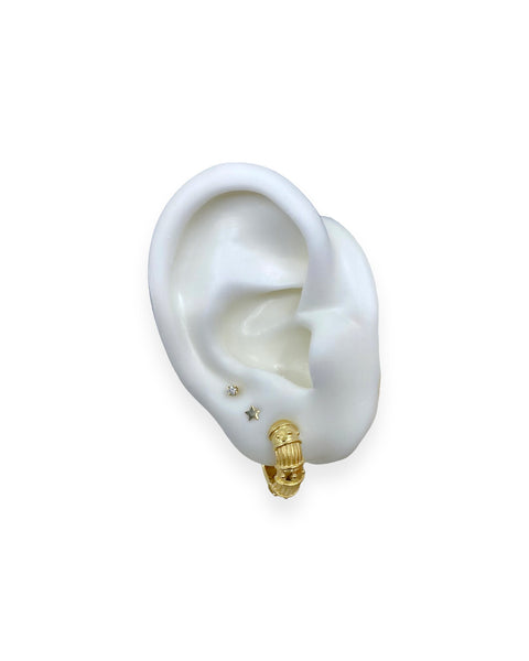 14k Gold Etruscan-style Hoop Earrings
