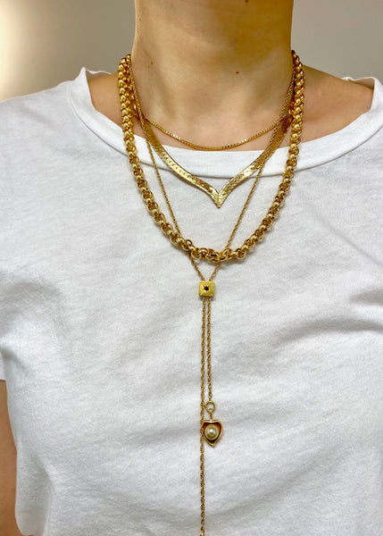 14k Gold Rolo Chain Necklace (20")