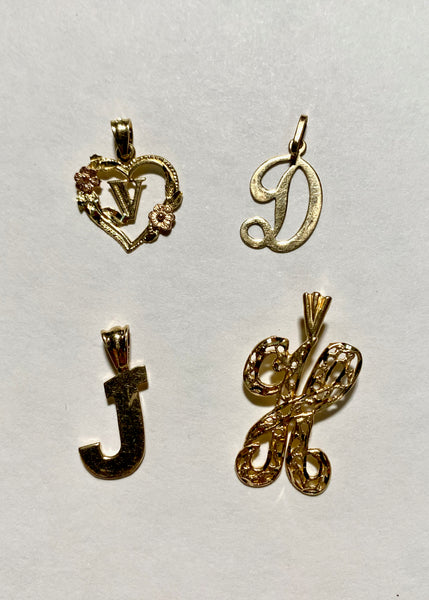 14k Gold Letter Charms