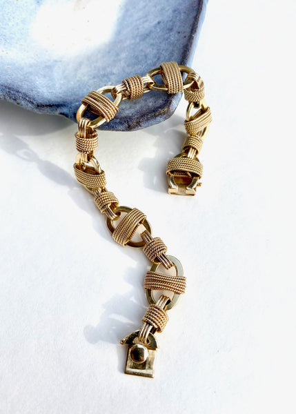 14k Gold Mariner Link Bracelet (7.25")