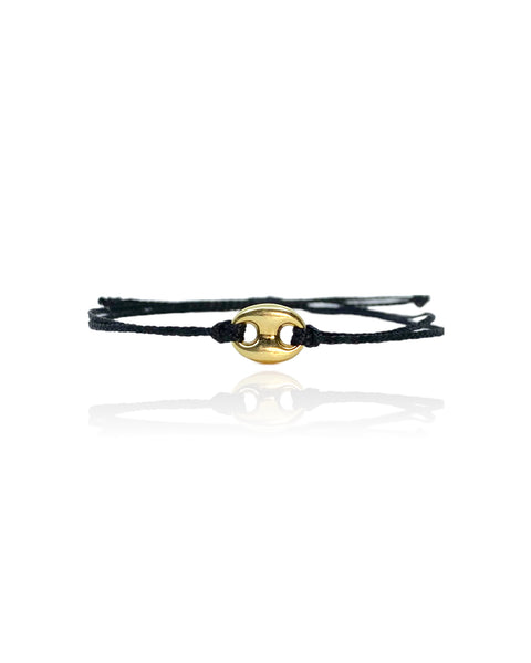 14k Gold Puffy Mariner Cord Bracelet