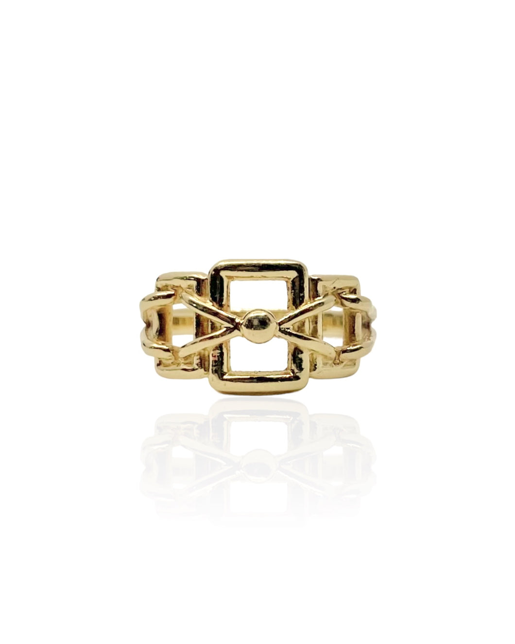 14k Gold Geometric Ring (5.75)