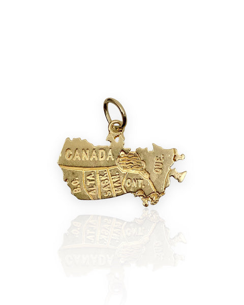 14k Gold Canada Charm