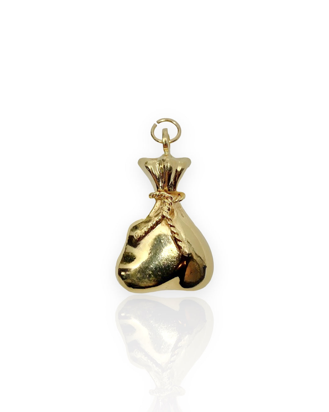 18k Gold Money Bag Charm