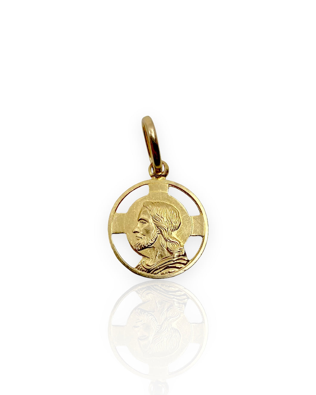 14k Gold Jesus Charm