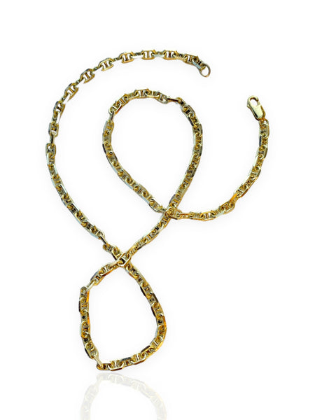 14k Gold Mariner/Anchor Chain Necklace (19.875