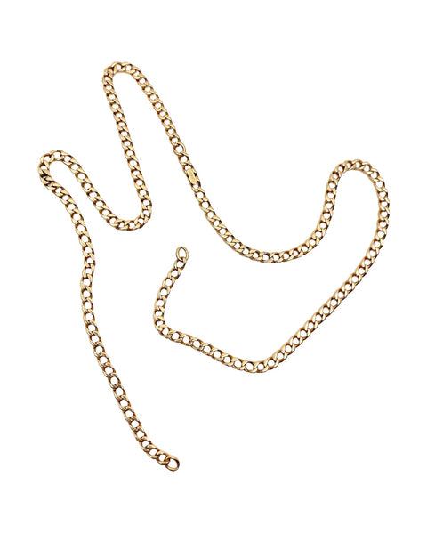 14k Gold Curb Chain Necklace (23