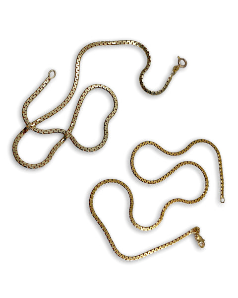 14k Gold C-Link Chain Necklaces