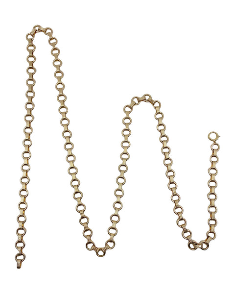 14k Gold Double Ring Necklace (30