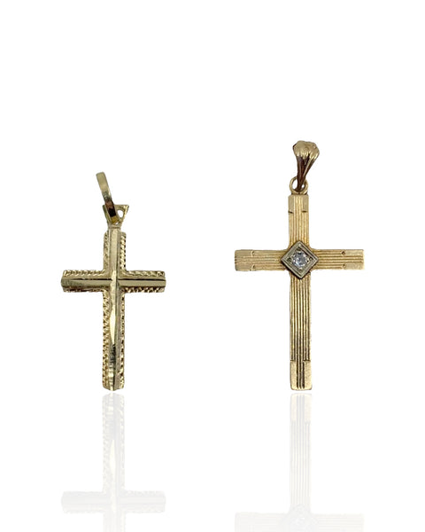 14k Gold Cross Charms