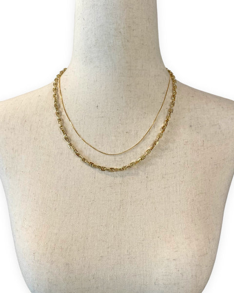 14k Gold Mariner/Anchor Chain Necklace (19.875")