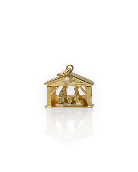 14k Gold Nativity Charm