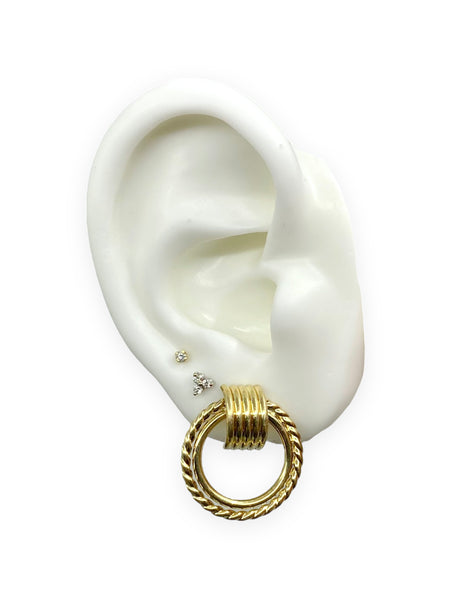 14k Gold Doorknocker Earrings