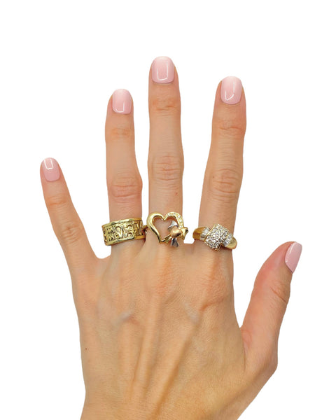 14k Gold Diamond Bow Ring (7)